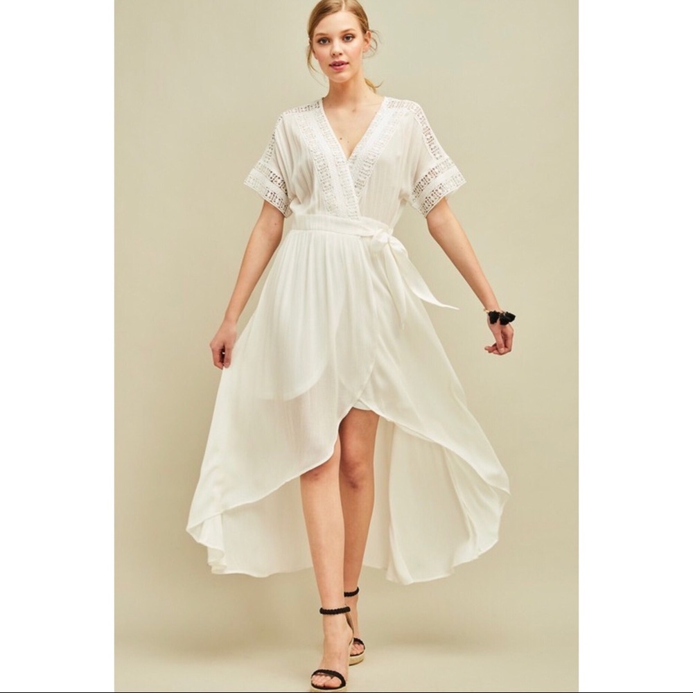 High Low White dress
